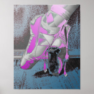 Pointe Shoes Ballett Tanz Poster