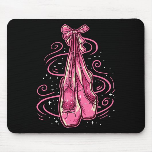 Pointe Shoes Toe Dancing Ballerina Ballettschuhe Mousepad (Vorne)
