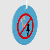 Pointe Shoes warnen Sky Blue Acrylic Ornament (Vorderseite)