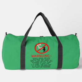 Pointe Shoes Warning Sea Green Duffle Bag
