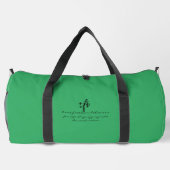 Pointe Shoes Warning Sea Green Duffle Bag (Rückseite)