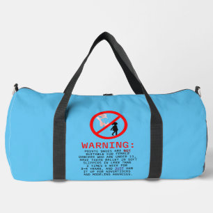 Pointe Shoes warning Sky Blue Duffle Bag