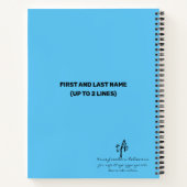 Pointe Shoes warning Sky Blue Personalisiert Notizblock (Rückseite)