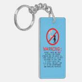 Pointe Shoes warning Sky Blue Personalisiert Schlüsselanhänger (Vorderseite links)