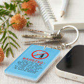 Pointe Shoes warning Sky Blue Personalisiert Schlüsselanhänger (Vorderseite rechts)