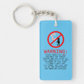 Pointe Shoes warning Sky Blue Personalisiert Schlüsselanhänger (Vorderseite)