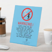 Pointe Shoes warning Sky Blue Sockelschild (In SItu)