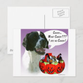 Pointer (blk) Halloween Candy Postkarte (Vorne/Hinten)