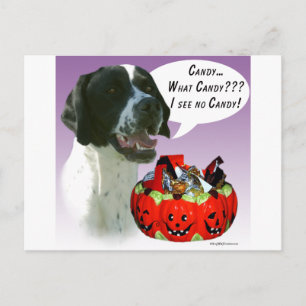 Pointer (blk) Halloween Candy Postkarte