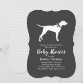 Pointer Dog Babydusche neutral Einladung (Vorne/Hinten)