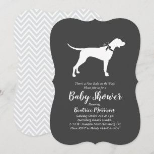 Pointer Dog Babydusche neutral Einladung