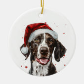 Pointer Dog Christmas Personalized Keramik Ornament (Vorne)