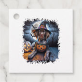 Pointer Dog Halloween Square Geschenkanhänger (Vorderseite)