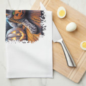 Pointer Dog Halloween Square Geschirrtuch (Viertel Falte)