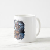 Pointer Dog Halloween Square Kaffeetasse (VorderseiteRechts)