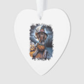 Pointer Dog Halloween Square Ornament (Vorderseite)