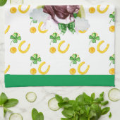 Pointer Dog Holiday Wohngestaltung St Patricks Day Geschirrtuch (Gefaltet)