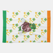 Pointer Dog Holiday Wohngestaltung St Patricks Day Geschirrtuch (Horizontal)