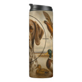 Pointer Dog in Jagdszene Thermosbecher (Nach rechts gedreht)