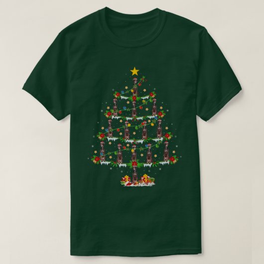 Pointer Dog Lover Xmas Lights Pointer Dog Christma T-Shirt (Design vorne)