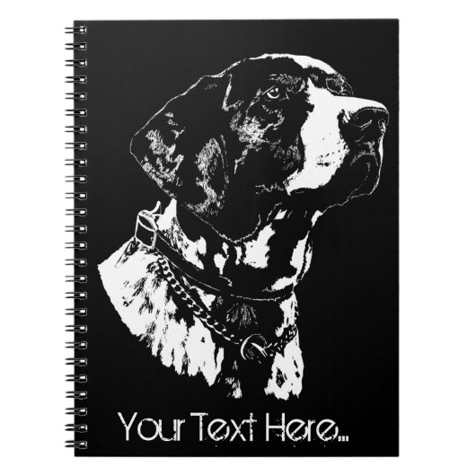 Pointer Dog Notebook Dog Lover Sketch Note Books Notizblock (Vorderseite)
