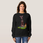 Pointer Dog Ostereier Jagd Bunny Pointer Dog E Sweatshirt (Vorne ganz)