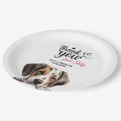 Pointer Dog Pappteller (Schrägansicht)