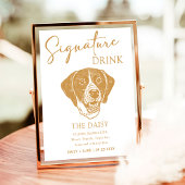 Pointer Dog Personalisierte Hochzeitstitel Drink Poster
