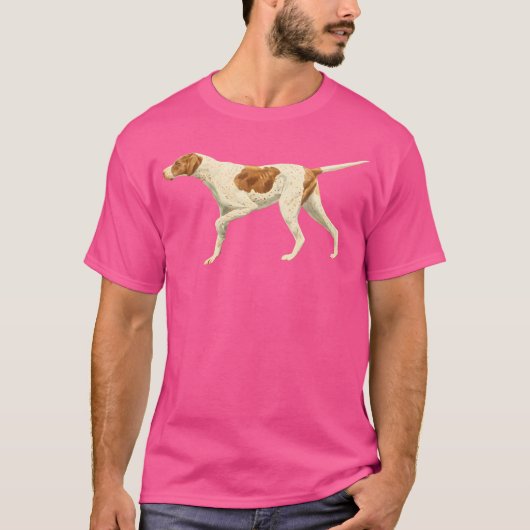 Pointer Dog Pointing English Pointer Bird Dog Lieb T-Shirt (Vorderseite)