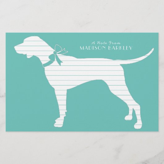 Pointer Dog Puppy English Setter Briefpapier (Vorderseite)