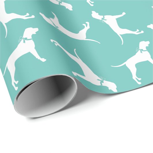 Pointer Dog Puppy English Setter Geschenkpapier (Rolleneckpunkt)