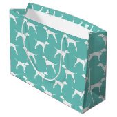 Pointer Dog Puppy English Setter Große Geschenktüte (Rückseite Schrägansicht)