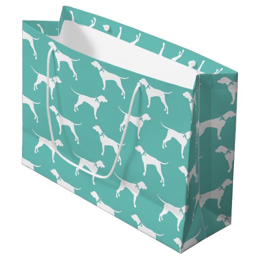 Pointer Dog Puppy English Setter Große Geschenktüte (Vorderseite Schrägansicht)