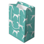 Pointer Dog Puppy English Setter Mittlere Geschenktüte (Rückseite Schrägansicht)