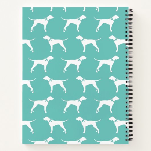 Pointer Dog Puppy English Setter Notizblock (Rückseite)