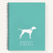 Pointer Dog Puppy English Setter Notizblock (Vorderseite)