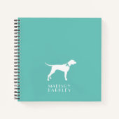 Pointer Dog Puppy English Setter Notizblock (Vorderseite)