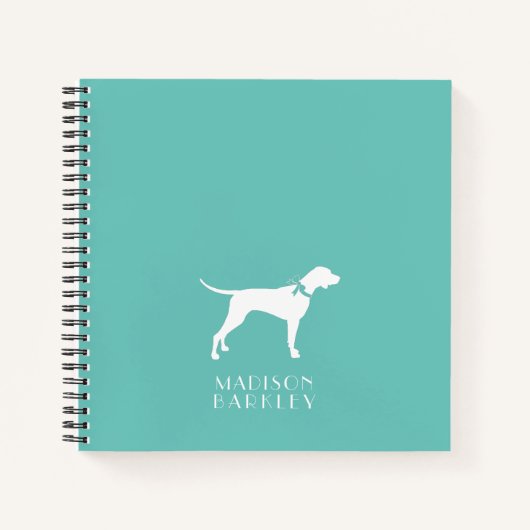 Pointer Dog Puppy English Setter Notizblock (Vorderseite)