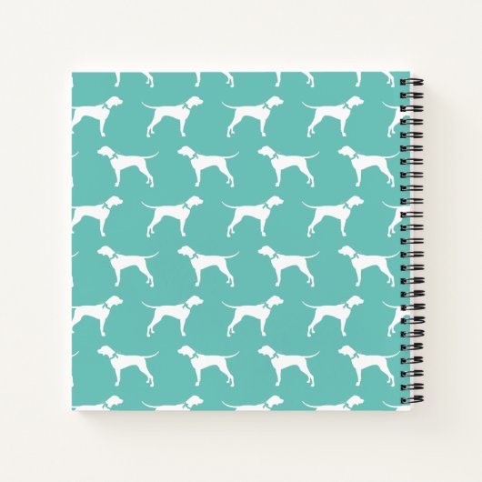 Pointer Dog Puppy English Setter Notizblock (Rückseite)