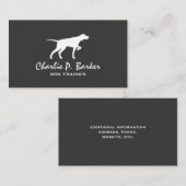 Pointer Dog Silhouette Business Card Visitenkarte (Vorne/Hinten)