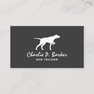 Pointer Dog Silhouette Business Card Visitenkarte