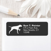 Pointer Dog Silhouette Rücksendeadressen-Aufkleber (Insitu)