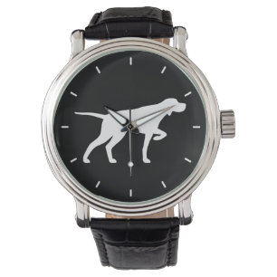 Pointer Dog Silhouette Wristwatch Armbanduhr
