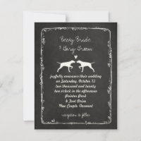 Pointer Dog Silhouetten Hochzeit