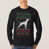 Pointer Dog Ugly Sweater Christmas T-Shirt (Vorderseite)