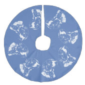 Pointer Dog Weihnachtsbaum Rock Dog Tree Skirts Leinenimitat Weihnachtsbaumdecke (Vorderseite)