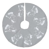 Pointer Dog Weihnachtsbaum Rock Dog Tree Skirts Leinenimitat Weihnachtsbaumdecke (Vorderseite)