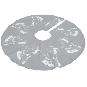 Pointer Dog Weihnachtsbaum Rock Dog Tree Skirts Leinenimitat Weihnachtsbaumdecke