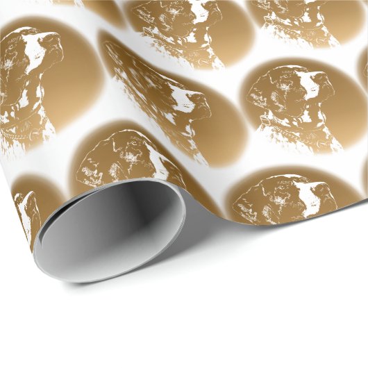 Pointer Dog Wrapping Paper Sporting Hunde Geschenk Geschenkpapier (Rolleneckpunkt)