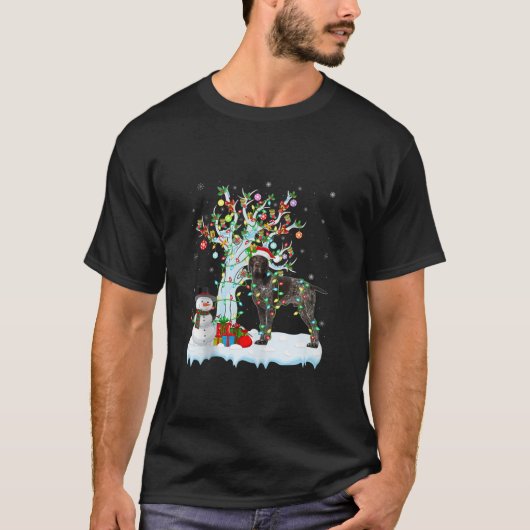 Pointer Dog Xmas Element Tree Lighting Pointer Dog T-Shirt (Vorderseite)